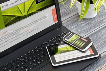 Responsive web design mobile devices phone laptop tablet pc