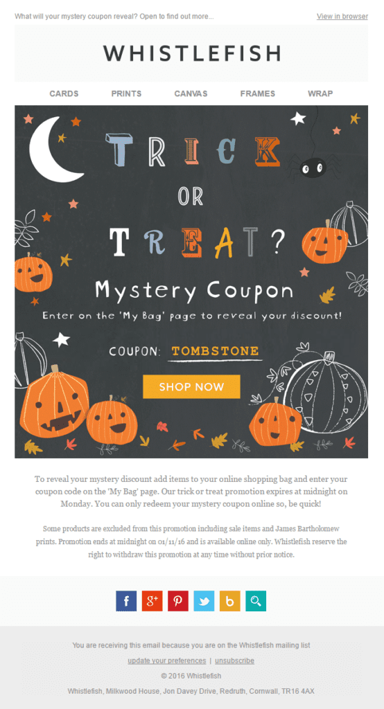 Halloween email