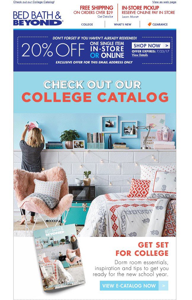 back to school email bed bath & beyond